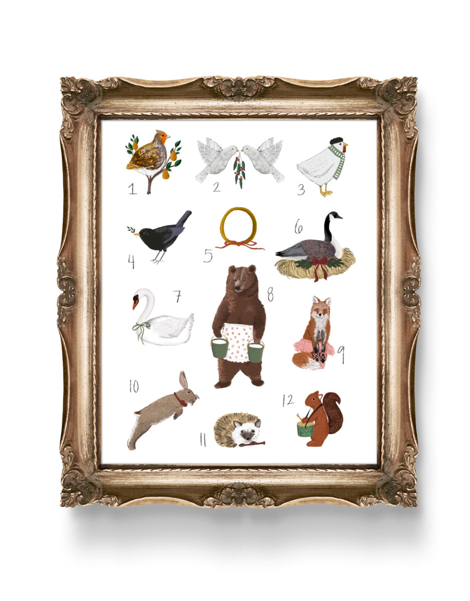 12 days of christmas seating chart